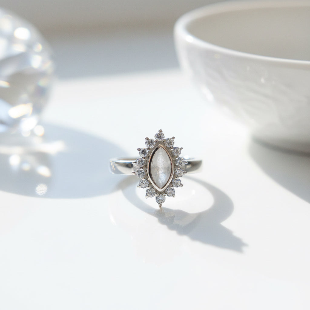 Sunburst Halo Ring