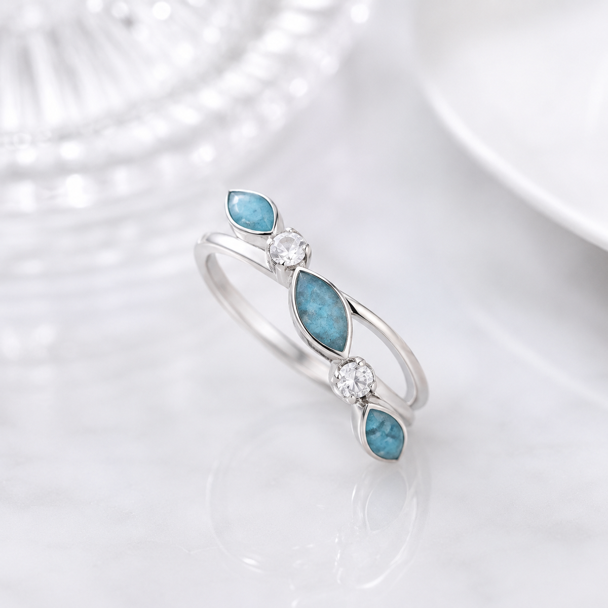 Triple Marquise Twist Ring