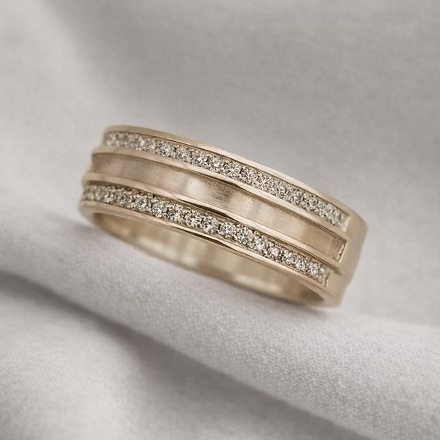 Gold Ladies CZ ring