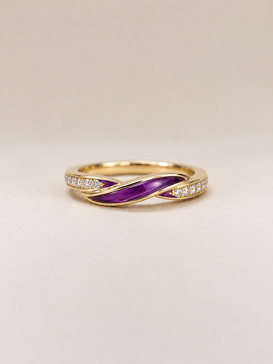 Gold Wave Eternity Ring