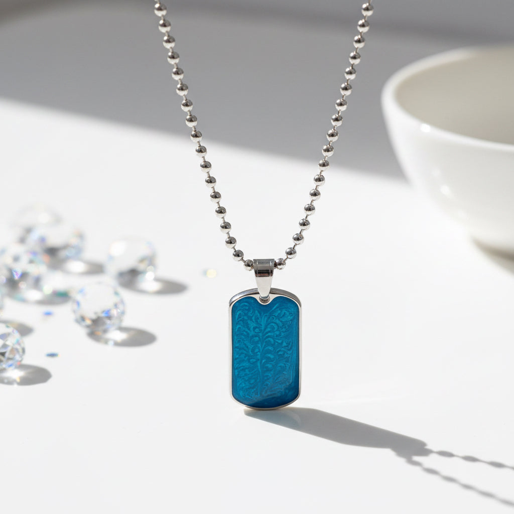 Mens Stainless Steel Dogtag Pendant