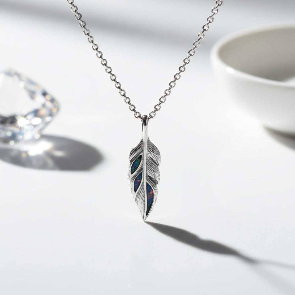 Feather Stainless Steel Pendant