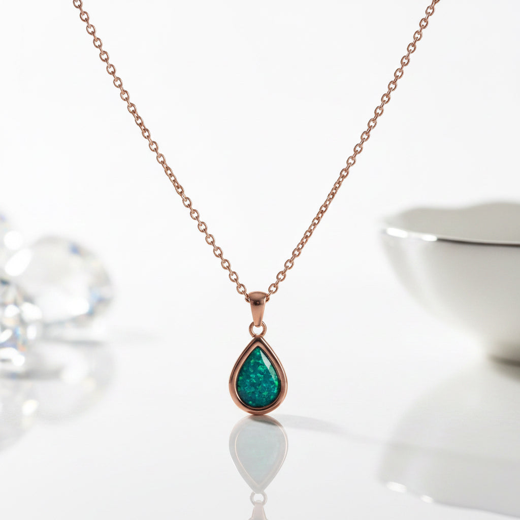 Teardrop Pendant 18ct Rose Gold PVD