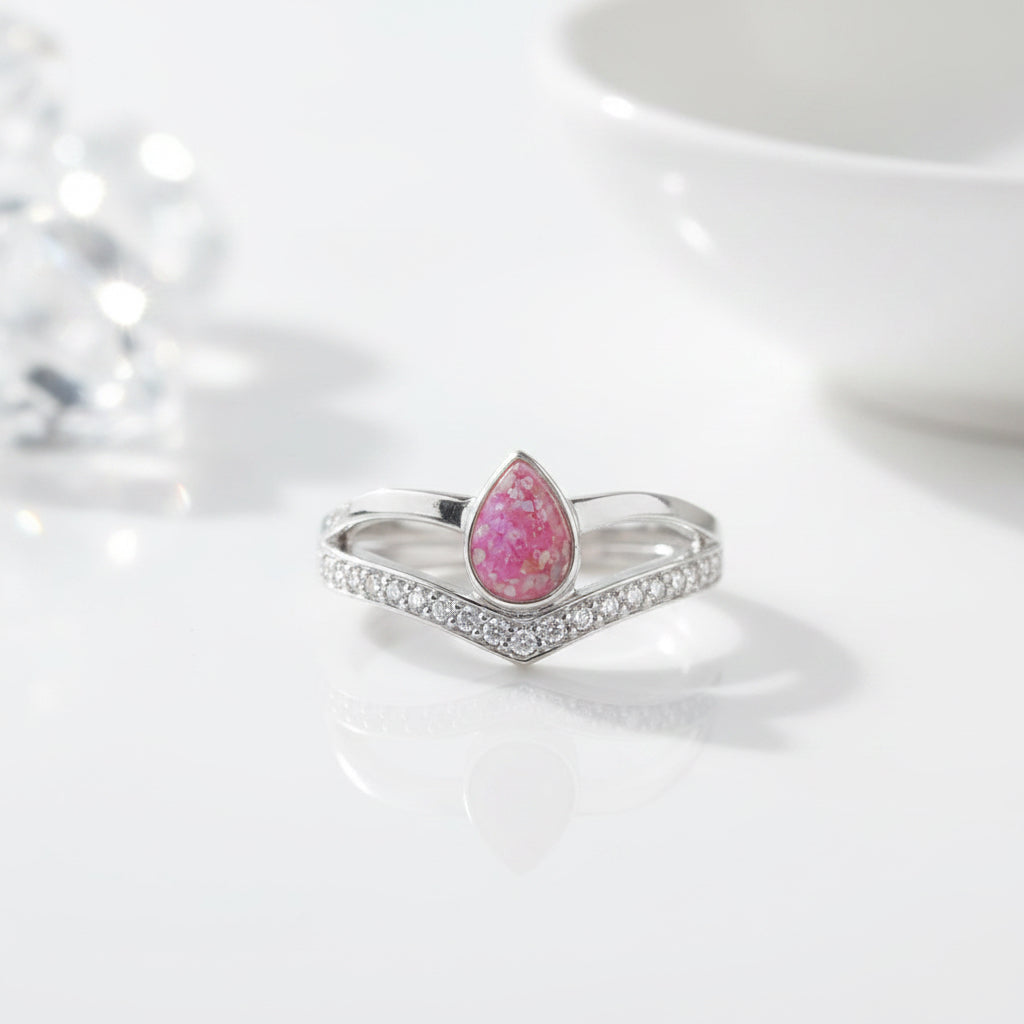 Teardrop Wishbone Ring