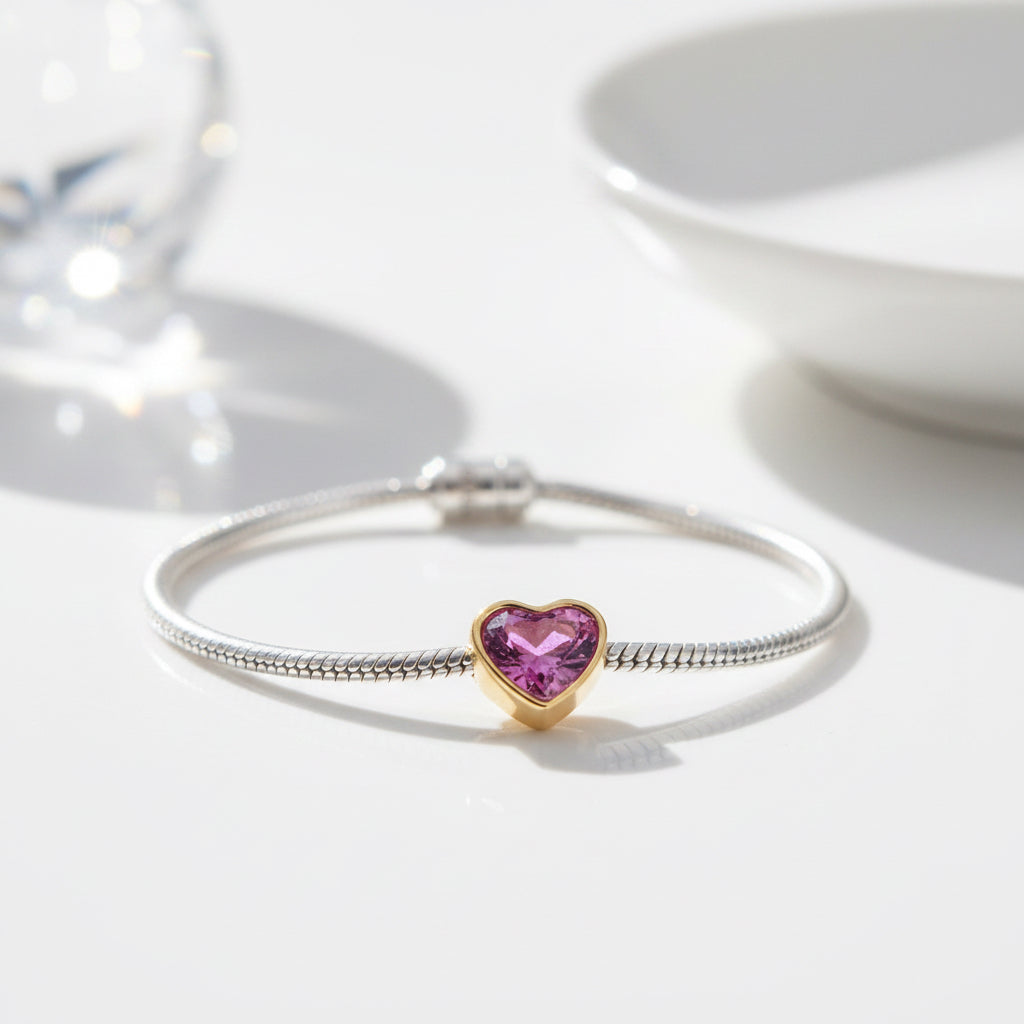 Heart Charm 18ct Gold PVD