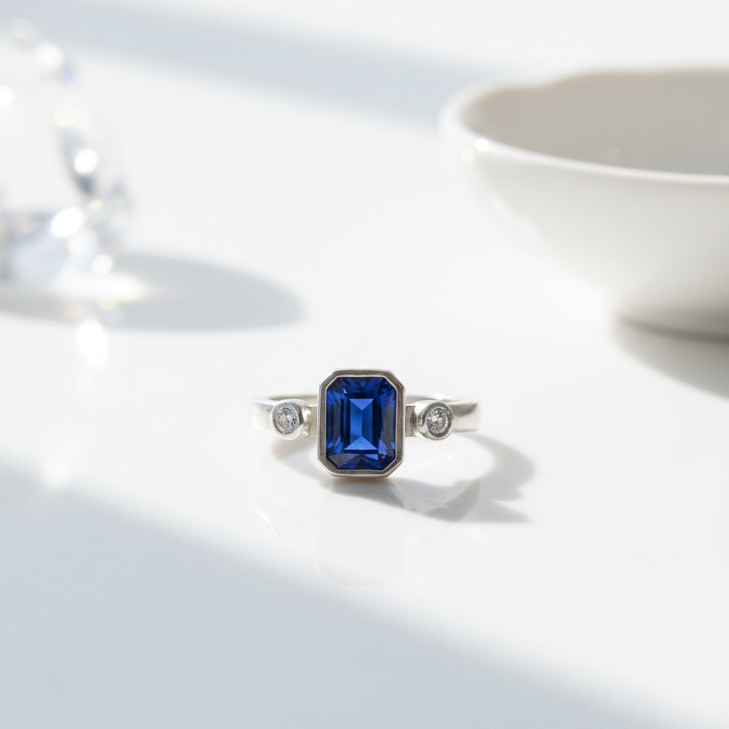 Hexagon Halo Ring