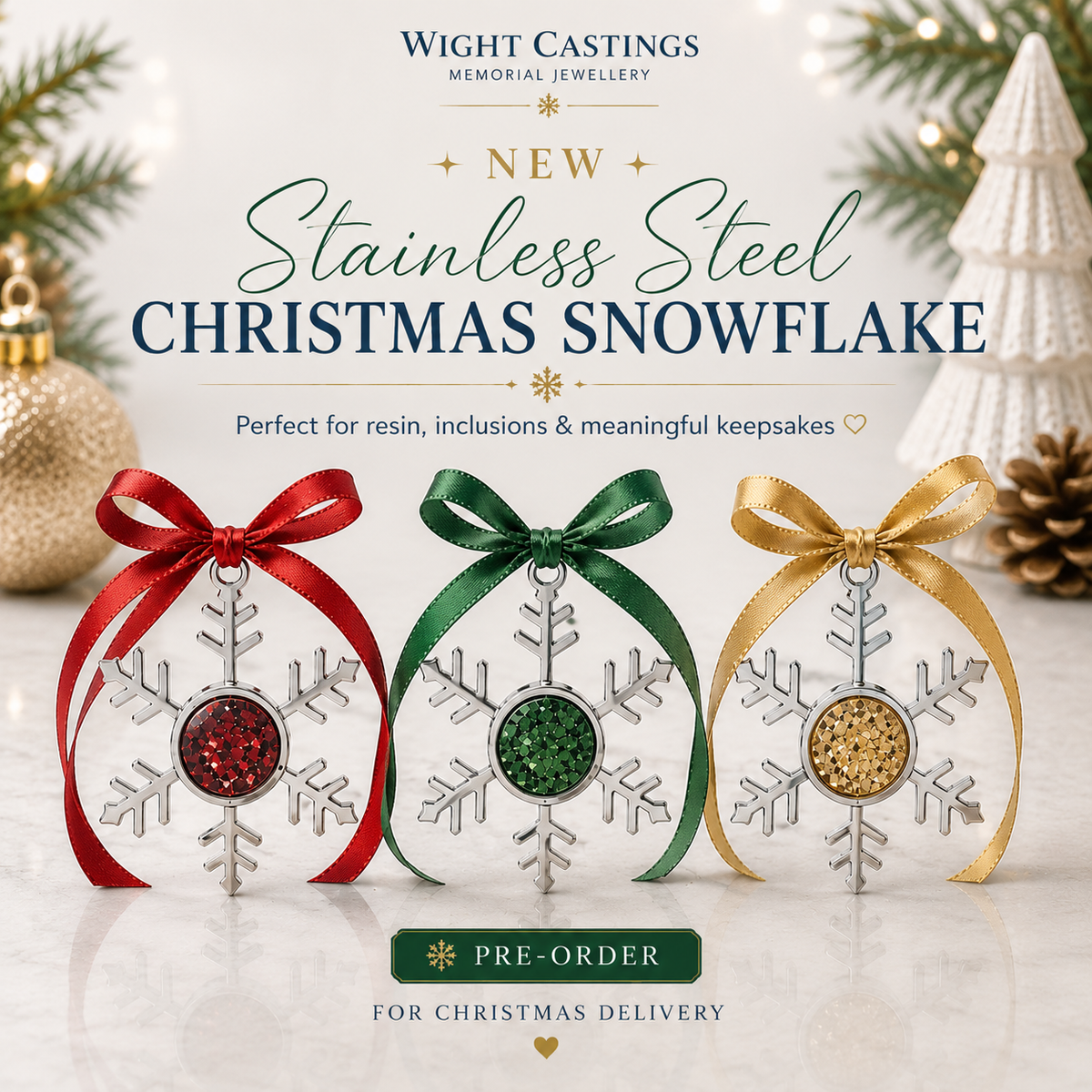 Stainless Steel Snowflake Tree Decoration