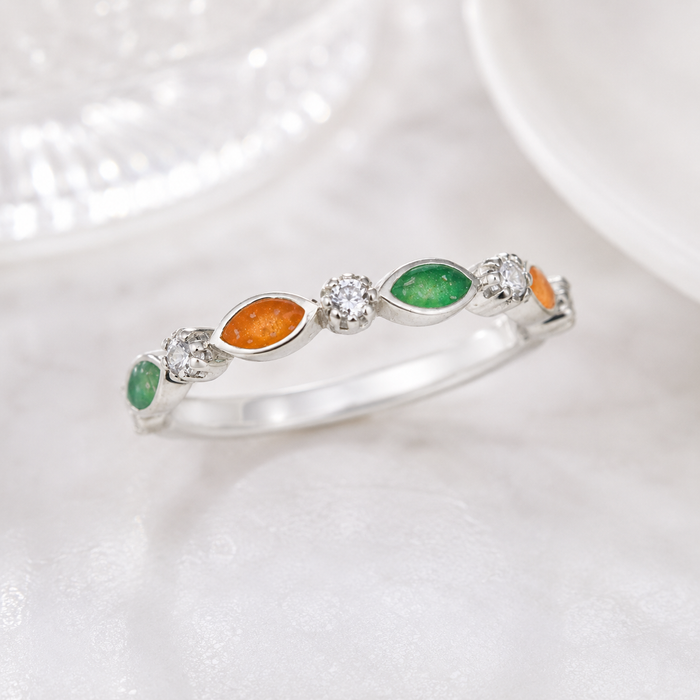 Five Channel Marquise Ring