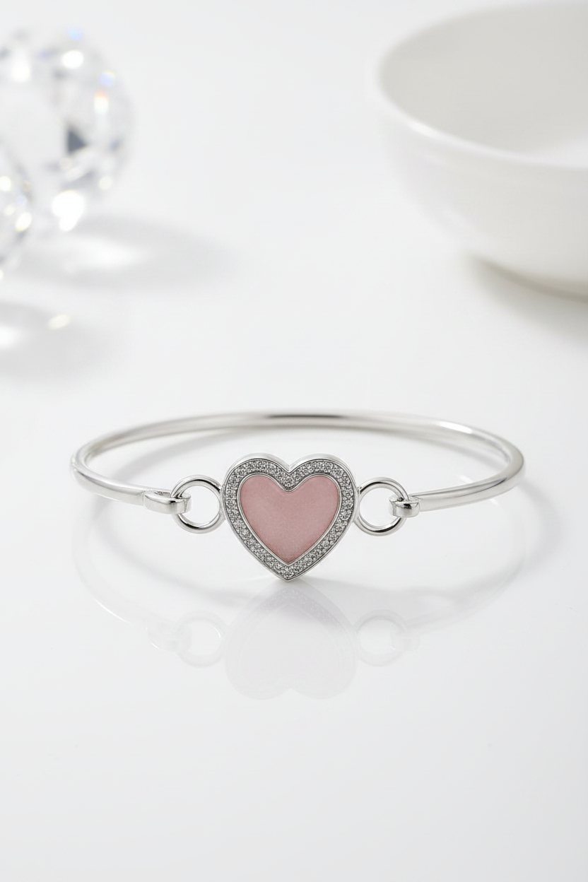 Crystal Heart Bangle