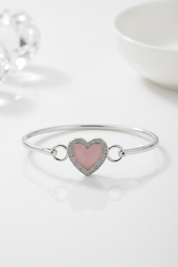 Crystal Heart Bangle