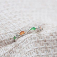 Five Channel Marquise Ring