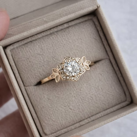 Gold Floral Ring