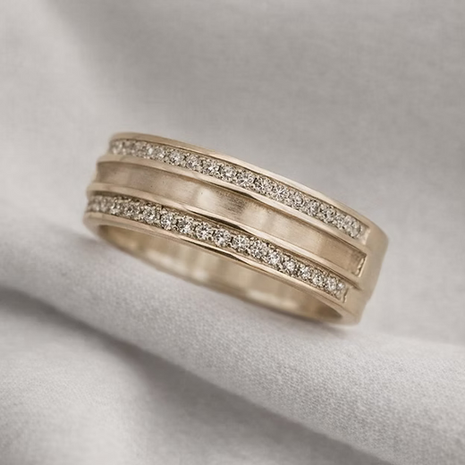 Gold Ladies CZ ring