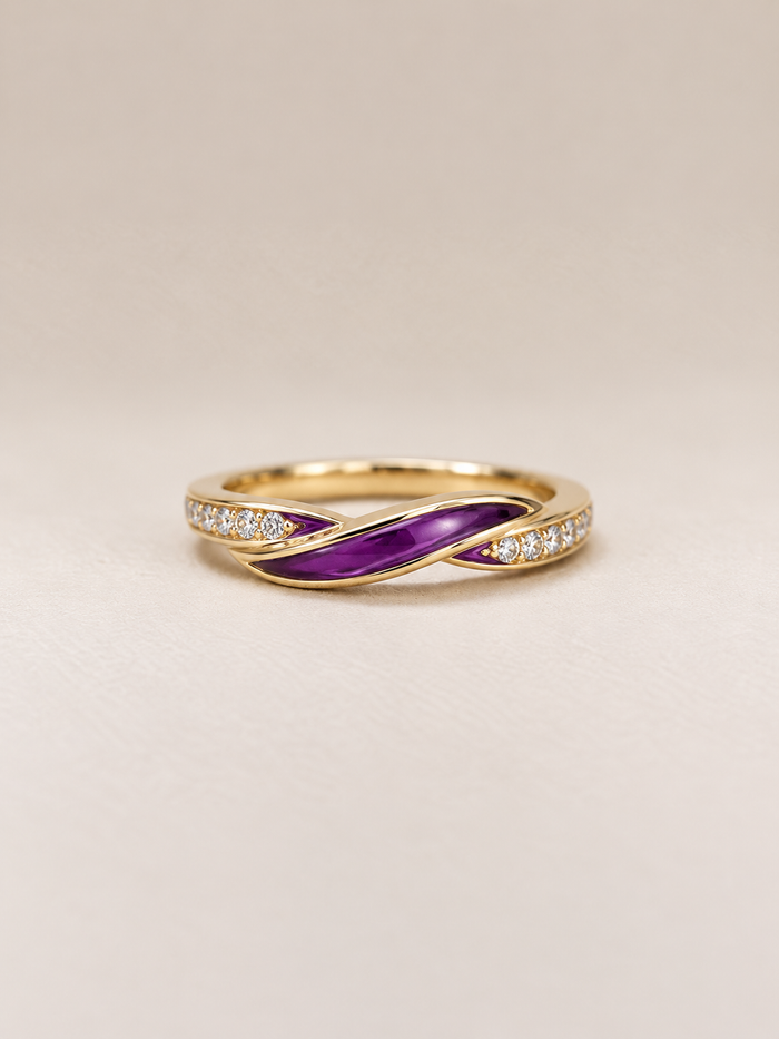 Gold Wave Eternity Ring