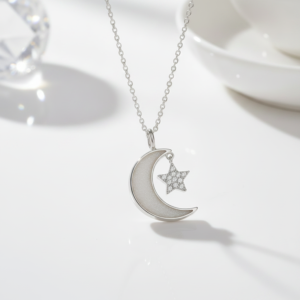 Moon and Star Pendant