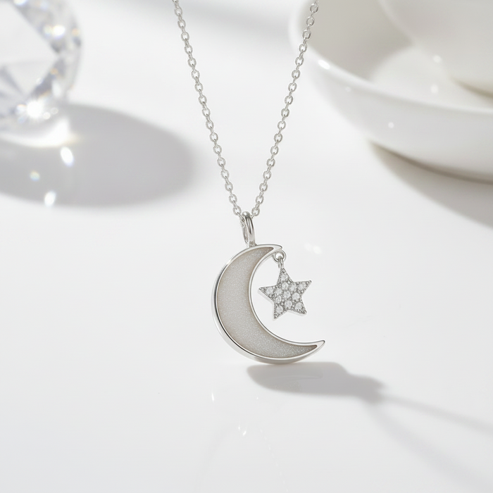 Moon and Star Pendant