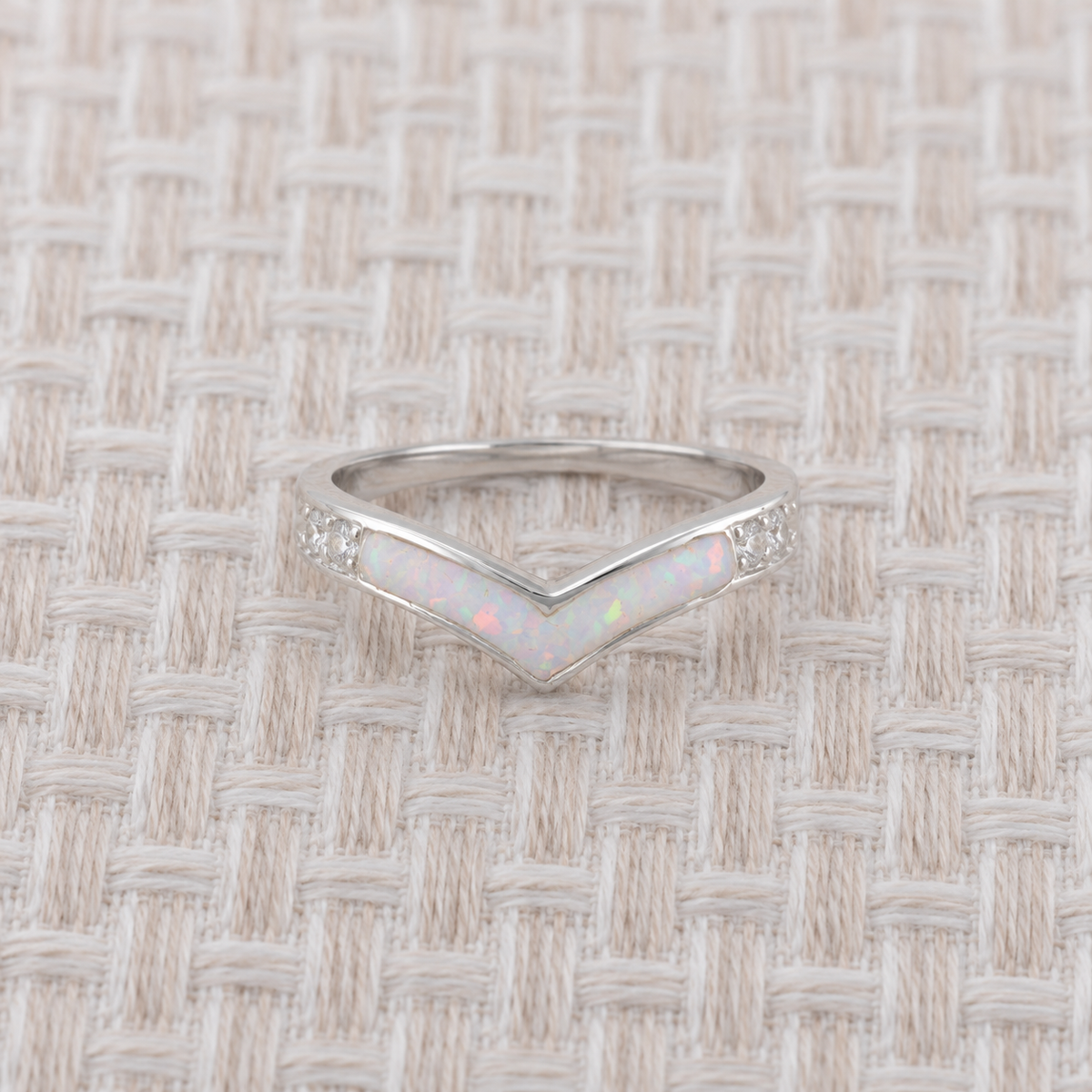 CZ Wishbone Ring