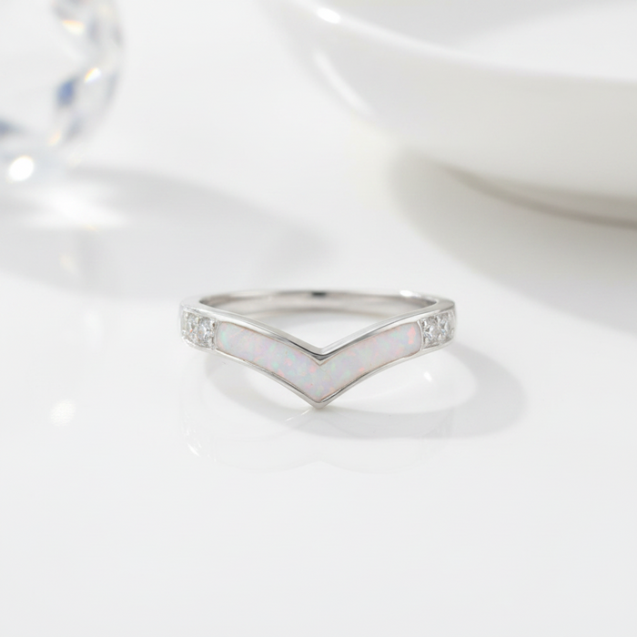 CZ Wishbone Ring