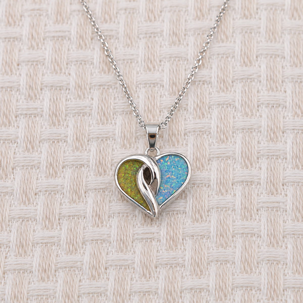 Double Heart Stainless Steel Pendant