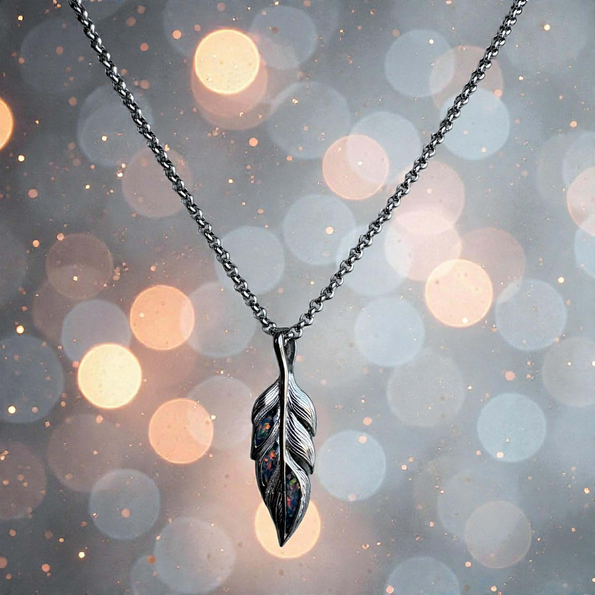 Feather Stainless Steel Pendant