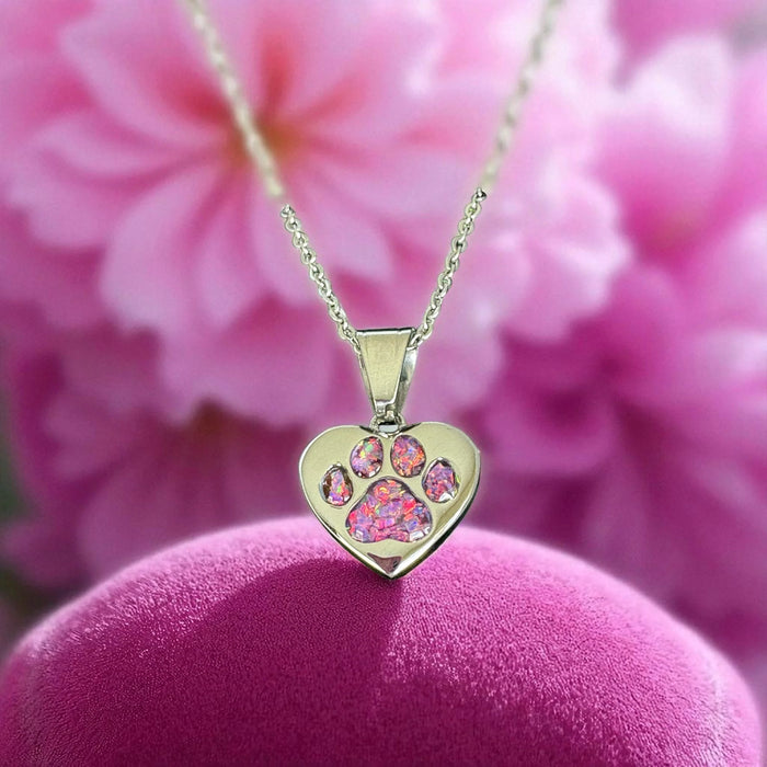 Paw Print Stainless Steel Pendant