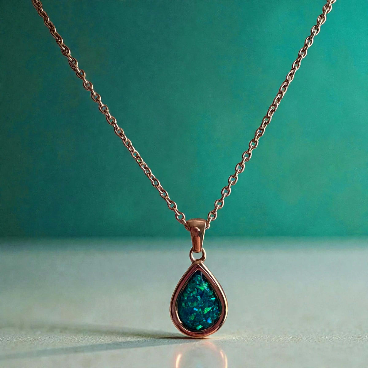 Teardrop Pendant 18ct Rose Gold PVD
