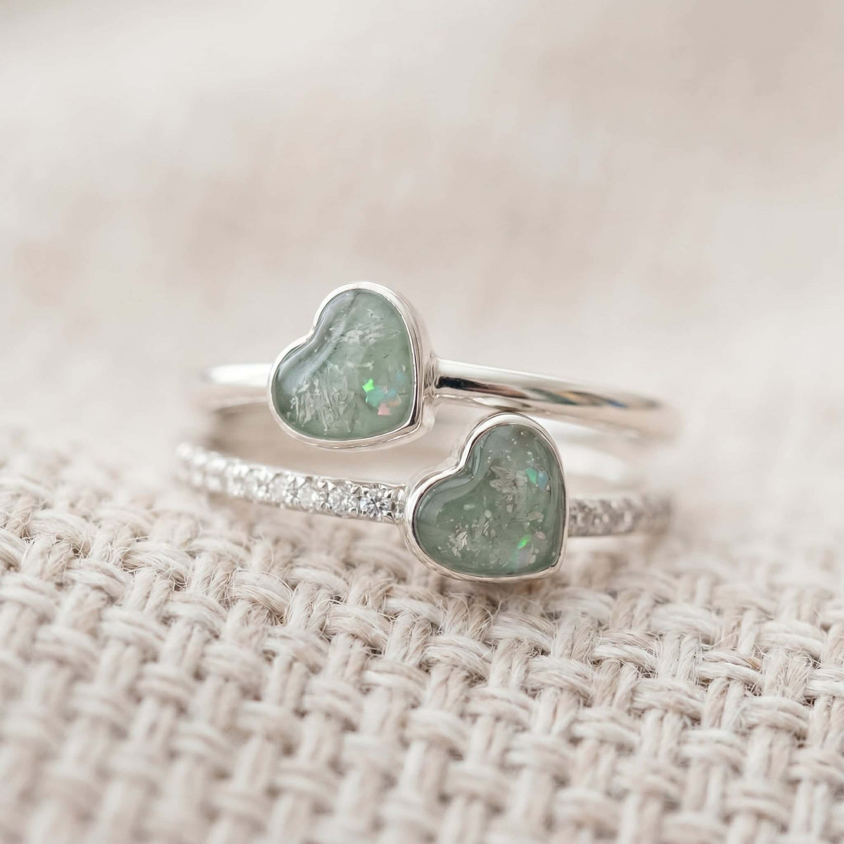 Jessica Double Heart Ring