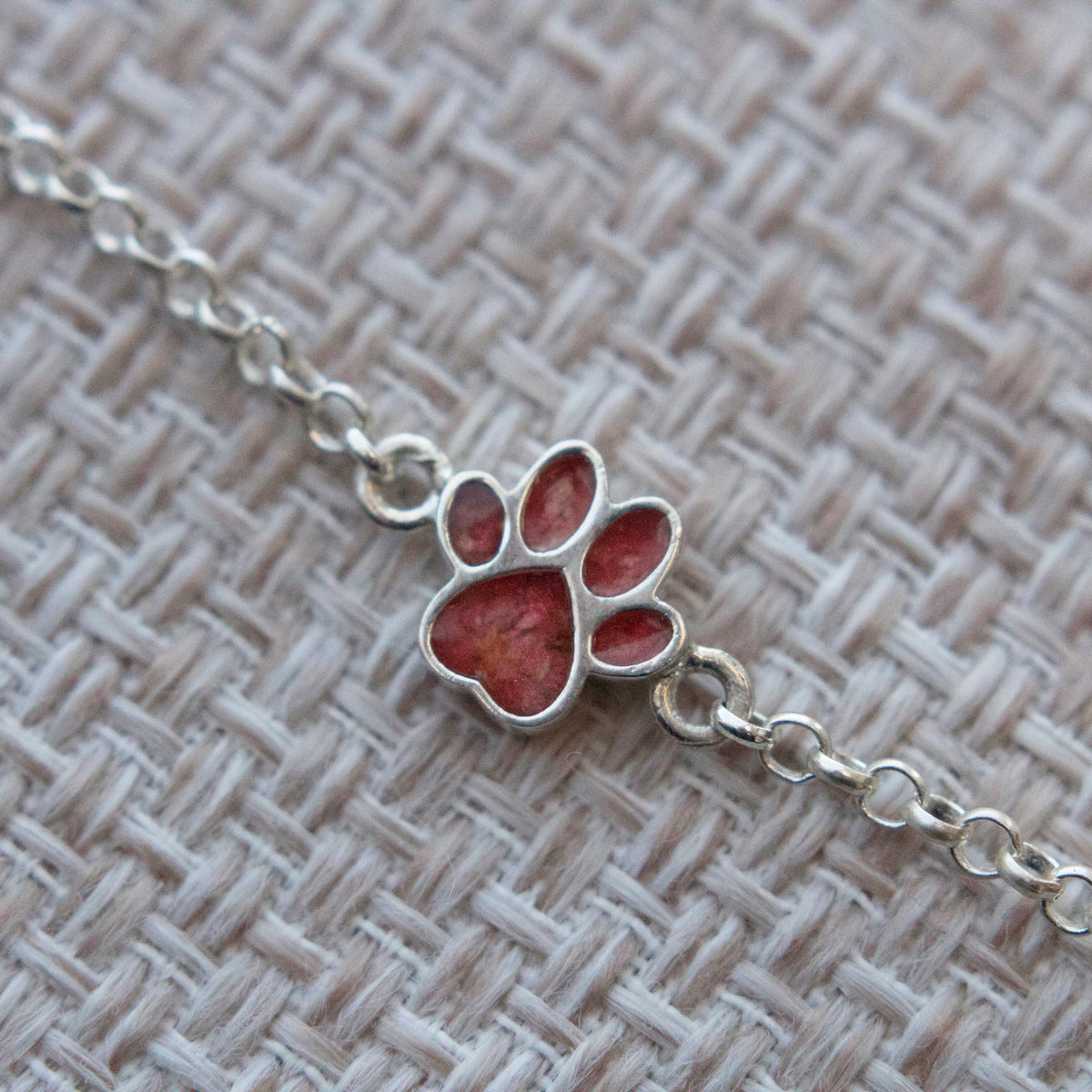 Amber Pawprint Bracelet