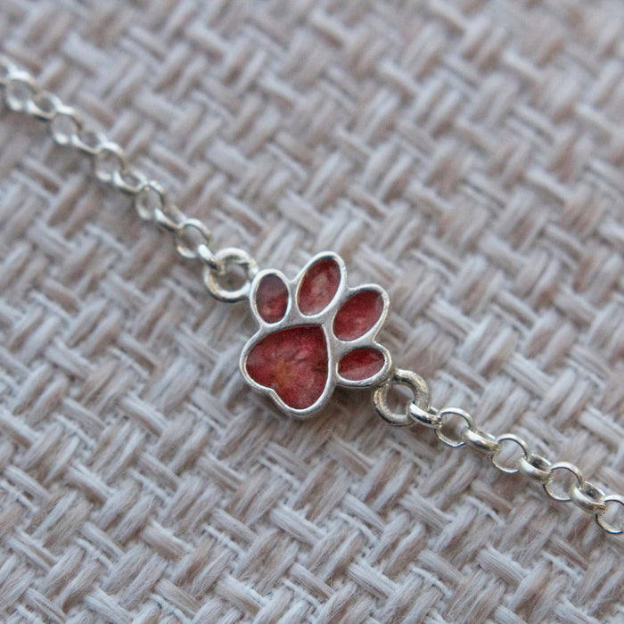 Amber Pawprint Bracelet