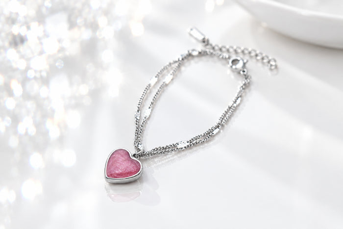 Stainless Steel Dainty Heart Bracelet