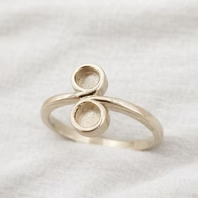Gold Double Swirl Ring