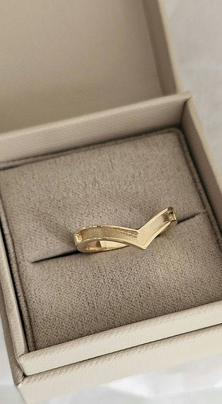 Gold Wishbone Ring